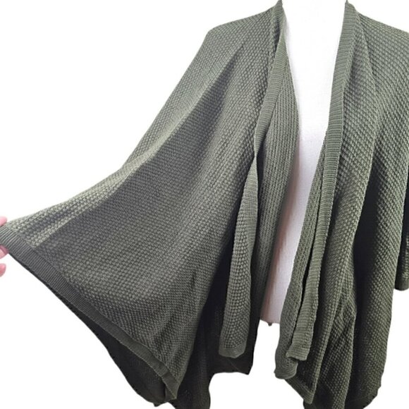 J. Jill Pure Jill Cotton Waffle Knit Open Front Cardigan in OSFM NWOT - Picture 2 of 6